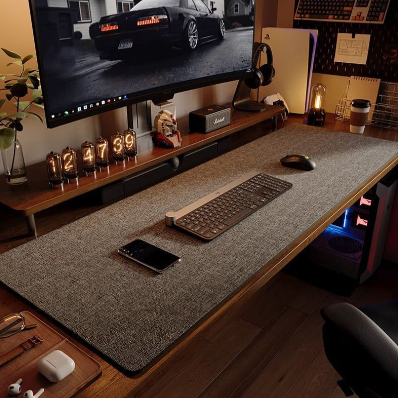 ขนาดใหญ่ผ้าฝ้ายผ้าลินินหนังโต๊ะเสื่อคุณภาพสูงสํานักงานครัวเรือนหนังผ้าปูโต๊ะเขียนตารางแผ่นรองเมาส์