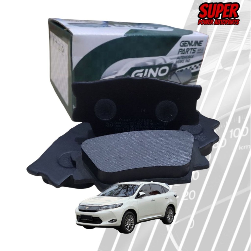ผ้าเบรก GINO สําหรับ TOYOTA HARRIER ZSU60 2014-2018