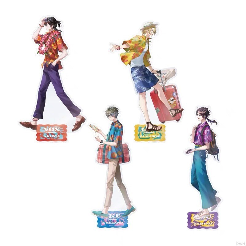 Nijisanji Luxiem Spring Break อะคริลิค Standee - ตกแต่งสะสมอนิเมะคุณภาพสูง