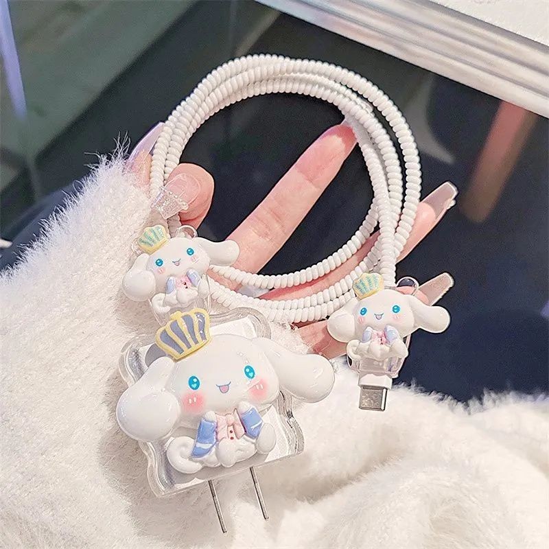 Cinnamoroll Android Charger Case Cable Protector สําหรับ Type C Fast Chargering Head สําหรับ Xiaomi 