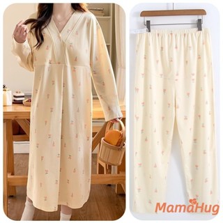 2026ฤดูร้อนชุดคลอดบุตรชุดนอน Buntis ชุดนอนในตัว Bra พยาบาล N…