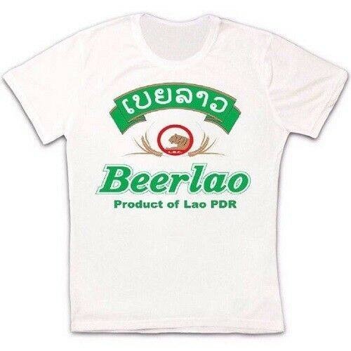 【HOT】 เสื้อ Beerlao ใหม่ปีเบียร์ลาวเอเชียย้อนยุควินเทจทันสมัยเสื้อยืดชายและหญิงเสื้อยืดคอตตอน