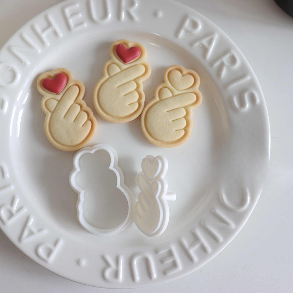 Love Gesture แม่พิมพ์คุกกี้ DIY Stampcookie เครื่องตัดอุปกรณ์เบเกอรี่