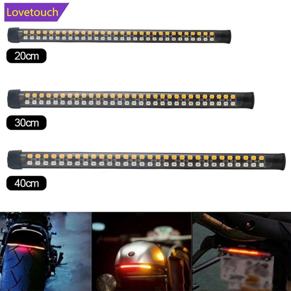 LOVETOUCH ไฟรถจักรยานยนต์บาร์ไฟท้ายเบรคหยุดไหลน้ําไฟเลี้ยว 60/90/120 LED แบบบูรณาการ SMD สีแดง Amber
