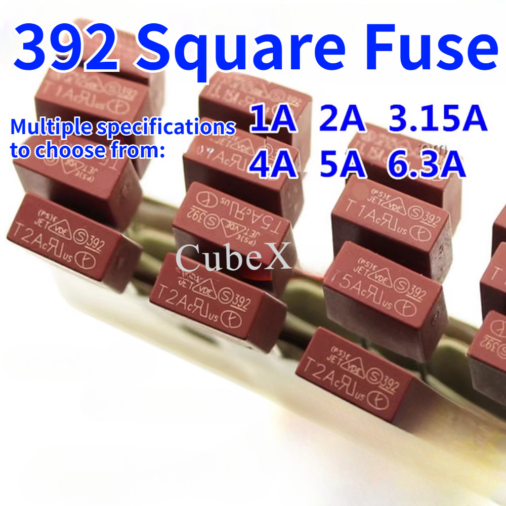 20/10 ชิ้น 392 ฟิวส์สแควร์ 250 โวลต์ T1A T2A T3.15A T4A T5A T6.3A T8A T10A T15A ฟิวส์สําหรับเครื่องใช้ในบ้าน/วงจรอุตสาหกรรม