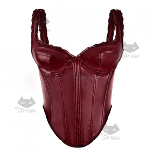 ชุดคอร์เซ็ตหรูหรา CATeye03204 LadyGlam ชุดคอร์เซ็ต PU แบบมีส…