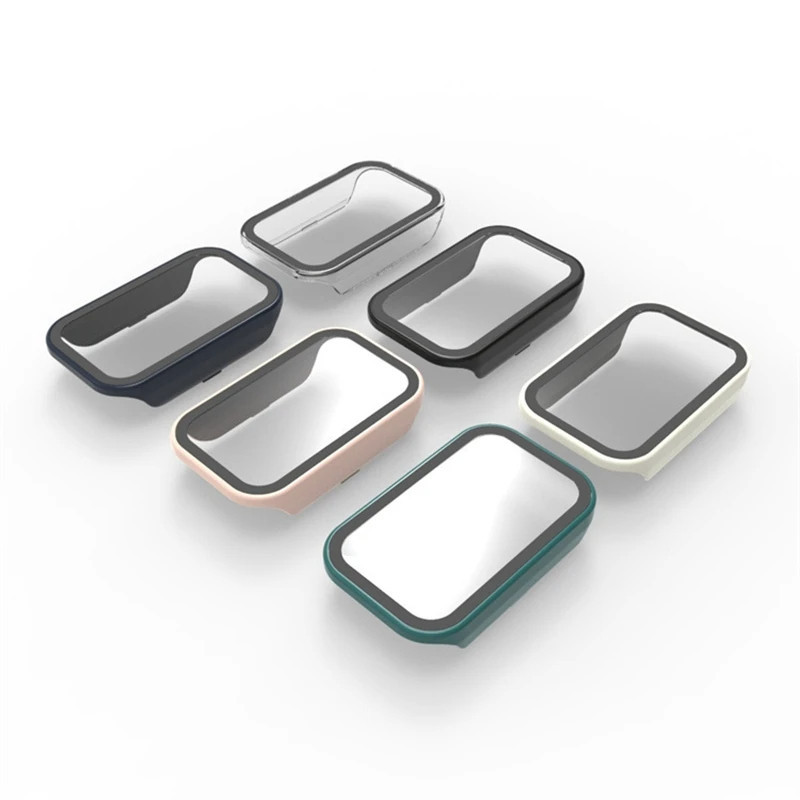 เคสพีซีกระจกนิรภัย + สายยาง for Xiaomi Mi Band 8 Active /Redmi Band 2 เทปป้องกันหน้าจอ for Mi Smart Band 8 Active ราคา ถูกที่สุด ดีลบีเคเค แกลเลอรีภาพที่ 3