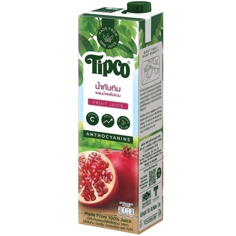 TIPCO ทิปโก้น้ำทับทิมผสมน้ำผลไม้รวม 1ลิตร [8851013767495]