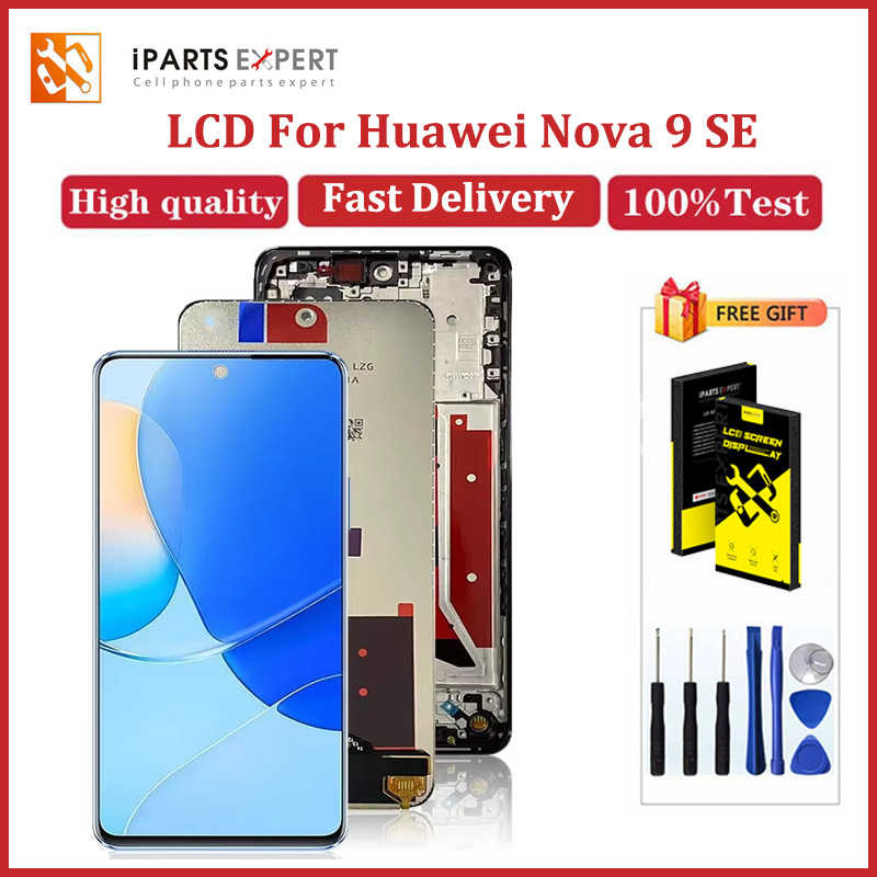 IPARTSEXPERT LCD สําหรับ Huawei nova 9 SE 9SE 4G JLN-LX1 กรอบ LCD หน้าจอ Touch Panel Digitizer สําหร