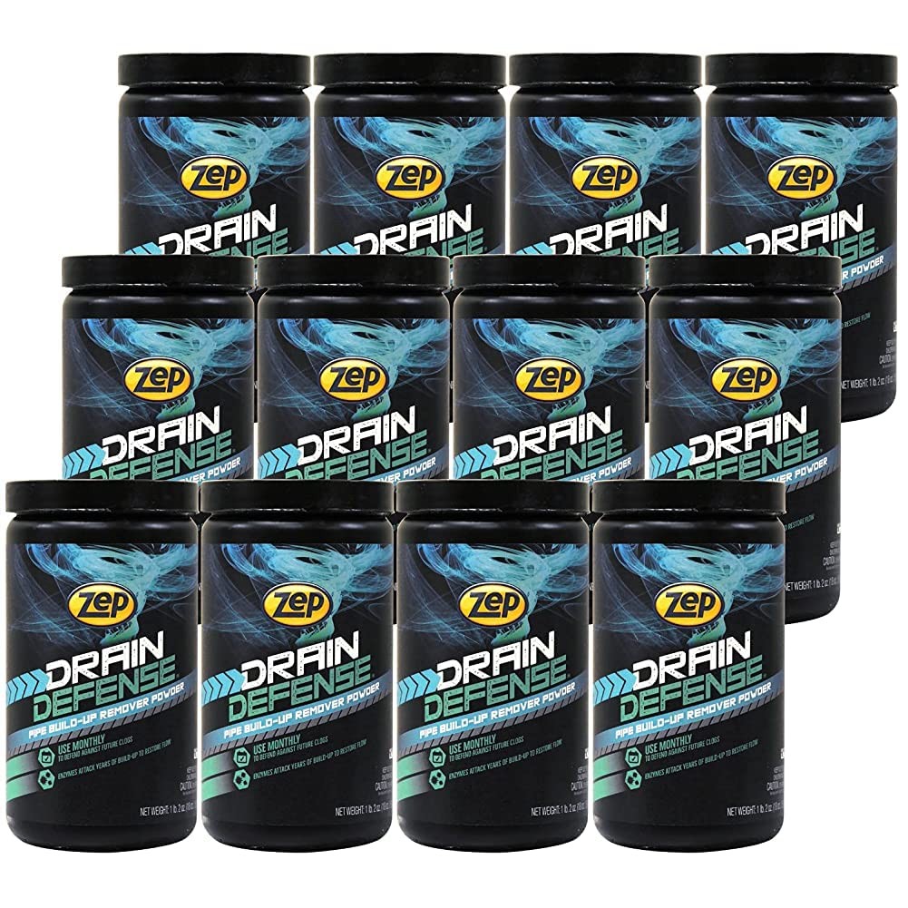 Zep Drain Defense Enzyme Drain Drain Cleaner Powder ZDC16 16oz White