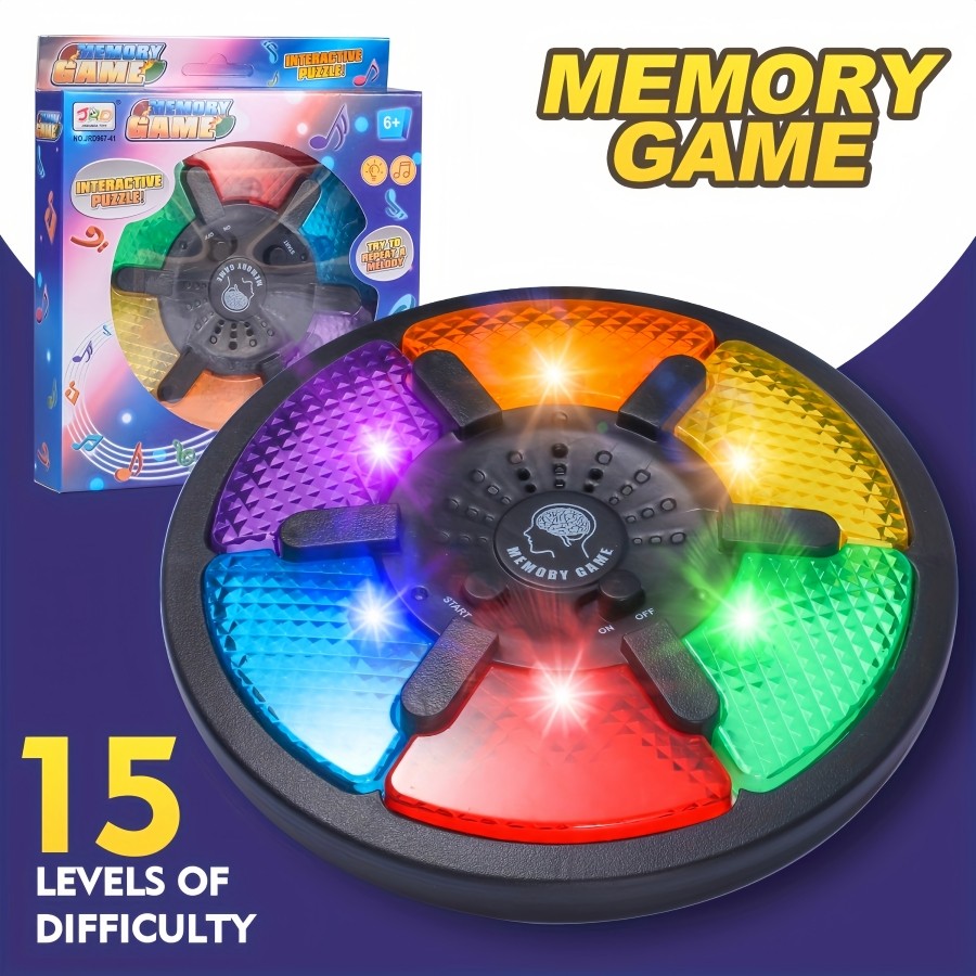 ของเล่นฝึกความจําสําหรับเด็กกระดานเกมพร้อมไฟ นํา และเอฟเฟกต์เสียงการฝึกการคิดของเด็ก