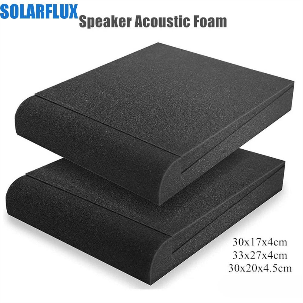 SOLARFLUX ลําโพงฟองน้ํา Anti-shock กันกระแทกแผ่นแยกเสียง 33x27x4 ซม.ซับวูฟเฟอร์ Desktop Studio Monitor Pads