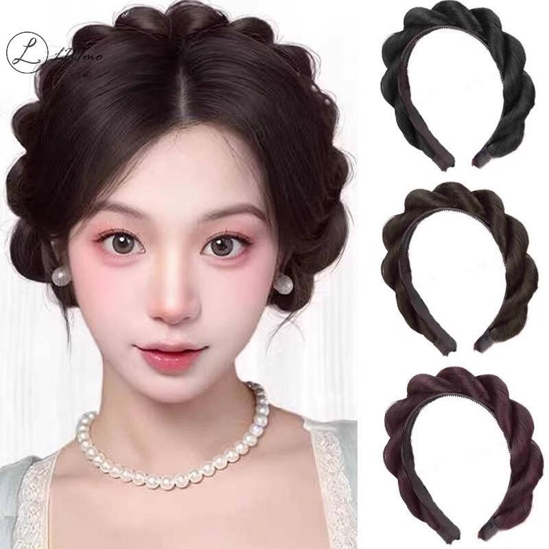 LUImo ผู้หญิงวิกผมสังเคราะห์ Braid Hair Bands ที่มองไม่เห็นแฟชั่น Braids อุปกรณ์เสริมผมหญิง Bohemian ธรรมชาติผมสําหรับ Party ใหม่