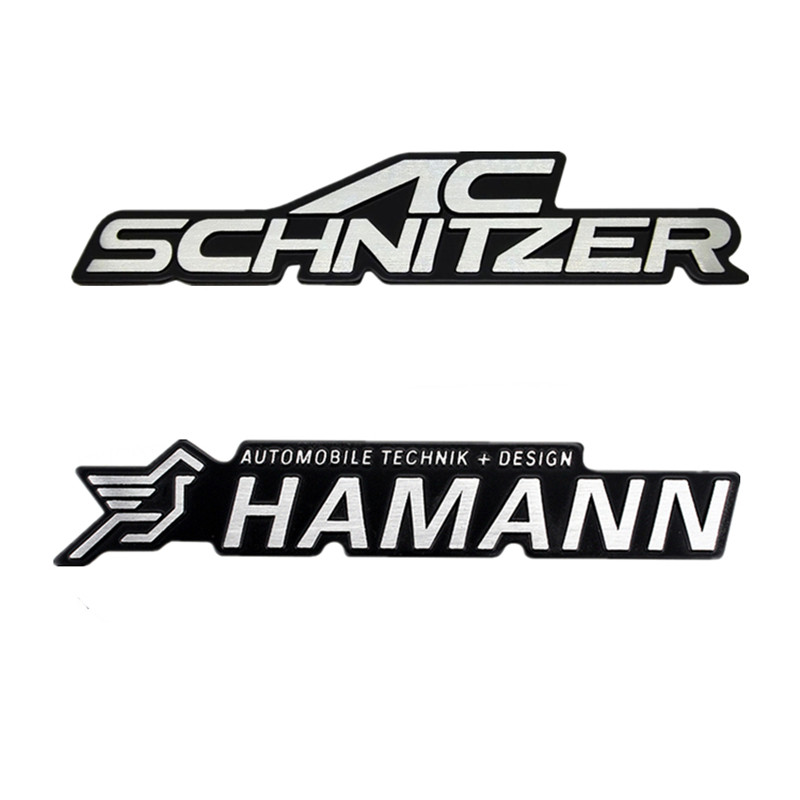 สติกเกอร์อลูมิเนียมสําหรับ BMW AC Schnitzer Humann รถ Body Decal ตกแต่งด้านหลัง