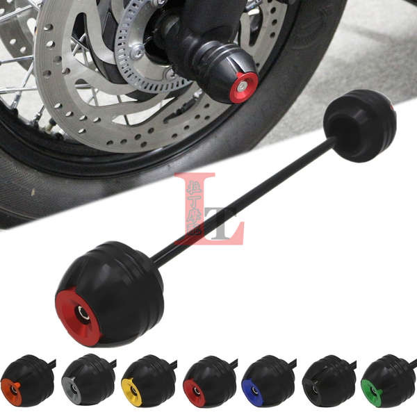 เหมาะสําหรับ BMW C650GT C650 C600 Sport ดัดแปลงล้อหน้า anti-fall ball ดูดซับแรงกระแทกอลูมิเนียมบล็อก