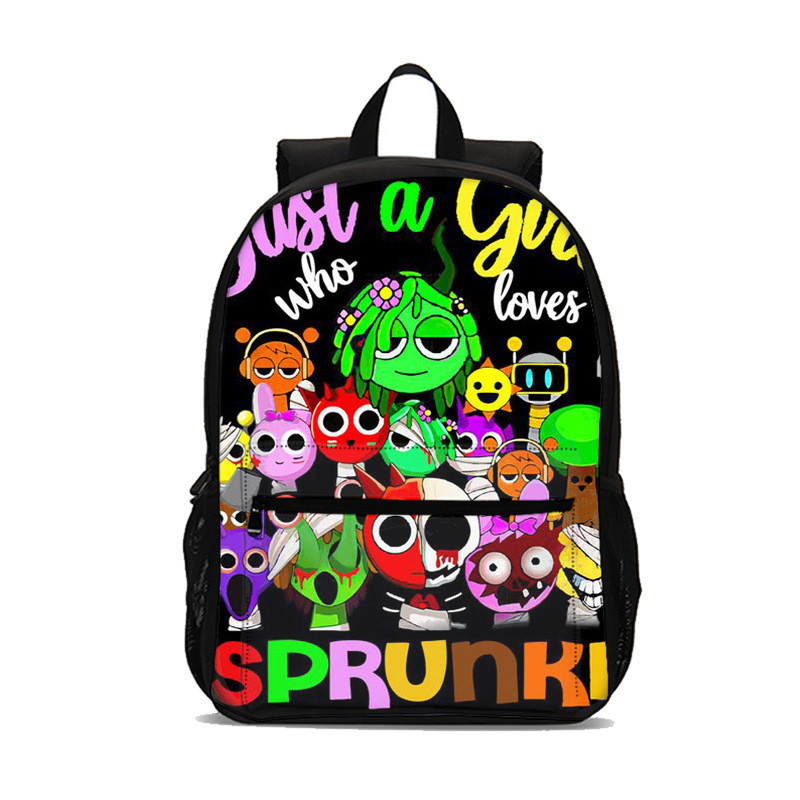 กระเป๋าเป้เด็ก Sprunki Rhythm Box ความจุขนาดใหญ่และดีไซน์ทันสมัยสำหรับโรงเรียนและใช้ในชีวิตประจำวัน