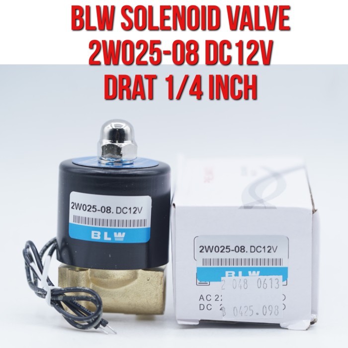 BLW Solenoid วาล์ว 2W025-08 2W025 - 08 DC 12V เกลียว 1/4 "1/4 นิ้ว DC12V DC12 วาล์วโดยตรงสําหรับ Pne