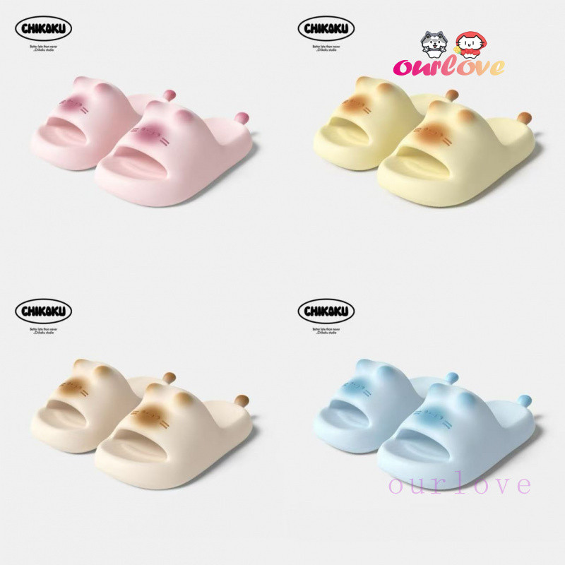 🐱พร้อมส่ง🐱รองเท้าแตะแมวคาราเมล chikoku รองเท้าแตะสำหรับเด็กผู้หญิงสำหรับออกไปข้างนอกในช่วงฤดูร้อนรองเท้ากันลื่นสำหรับหอพักในบ้านน่ารักรองเท้าแตะตุ๊กตาแมวของขวัญวันเกิด