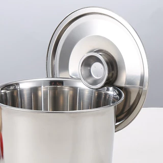SZX โถเครื่องปรุงสแตนเลสปิด กล่องเก็บเครื่องปรุงครัวบ้าน ถังน้ำมันเชิงพาณิชย์พร้อมฝา ชามตีไข่ 14cm/18cm/20cm