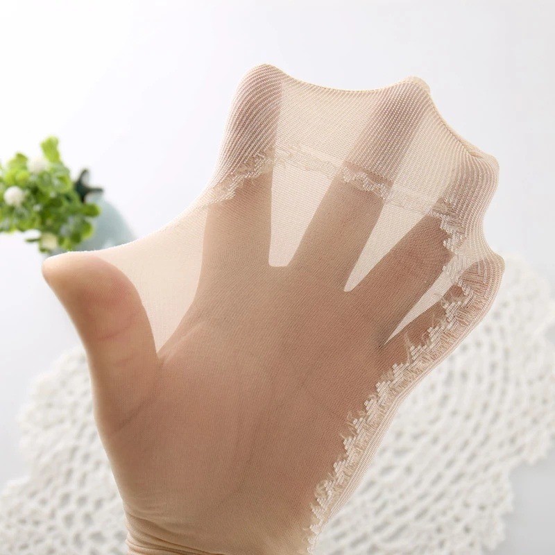 ถุงเท้าไหมสั้นคริสตัลหญิงฤดูร้อน / ถุงเท้ากํามะหยี่ยืดหยุ่นบางเฉียบโปร่งใส / ถุงเท้าประกบด้านล่างกันลื่น - รูปที่ 5