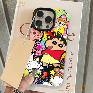 ส่งจากไทย เคสไอโฟน15 การ์ตูนชินจัง เคสลายลิ้นจี่ใช้กับIPhone11 12 13 14 15 16 Pro PROMAX 7/8PLUS X/XR/XS/XSMAX กันกระแทก