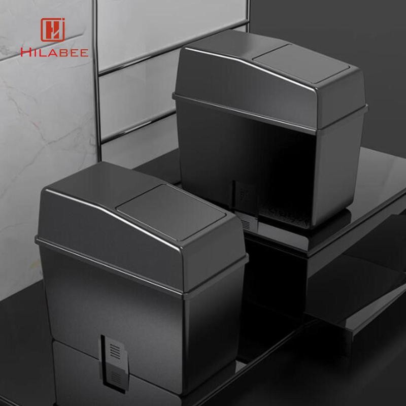 [สวัสดี] ถังขยะในรถพร้อมฝาปิดถังเก็บขยะภาชนะเก็บขยะห้องน้ําที่มีคงที่ - รูปที่ 2