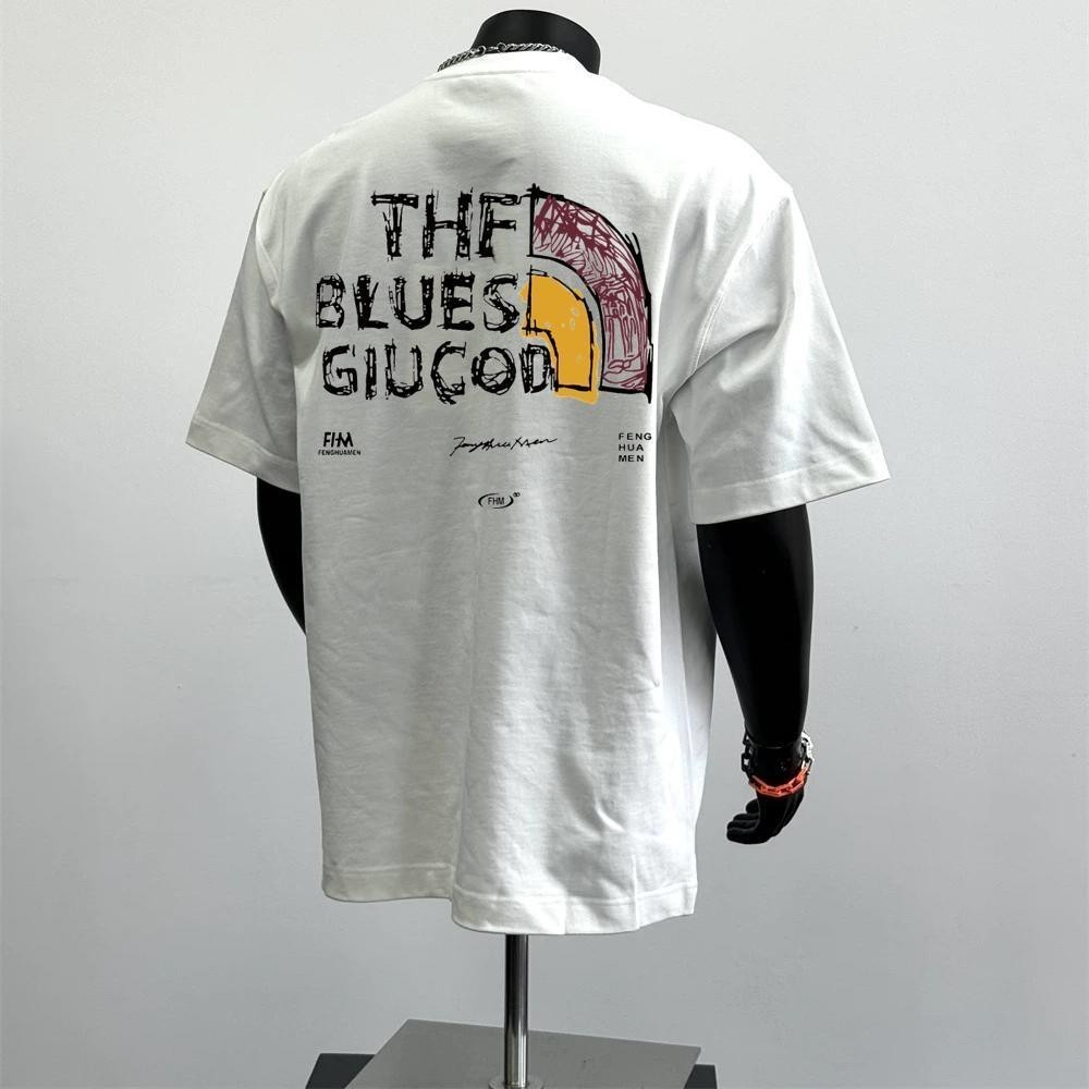 Y-T🚀 เสื้อผู้ชาย เสื้อยืด  สตรีท เกรดพรีเมียม ultrasoft OVERSIZE⚡ เสื้อคอตตอน100% ไม่หดตัวลาย ลาย "T