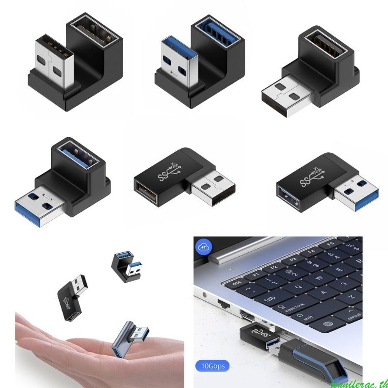 Jenniferac USB 3 0 Header 90 องศาขึ้นลงโน้ตบุ๊คแล็ปท็อปพีซีพอร์ตขั้วต่อแจ็ค