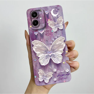 SAMSUNG สําหรับSamsung Galaxy A06 5GกรณีSM-A066Bความงามสวยผีเสื้อดอกไม้ซิลิโคนกันกระแทกนุ่มTPUฝาครอบโทรศัพท์สําหรับSamsung A06 GalaxyA06 5Gปลอกเชลล์