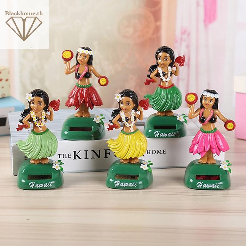LA GIRL ACK พลังงานแสงอาทิตย์เต้นรําตกแต่ง Hu & La สาวเขย่าหัวตุ๊กตา Dashboard ฮาวาย Hu & La สาวสําห