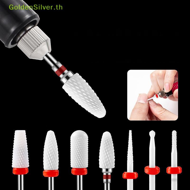 Goldensilver 1PC เซรามิคทังสเตนเล็บเจาะ Bits แฟ้มสําหรับเล็บไฟฟ้าเครื่องมือ TH
