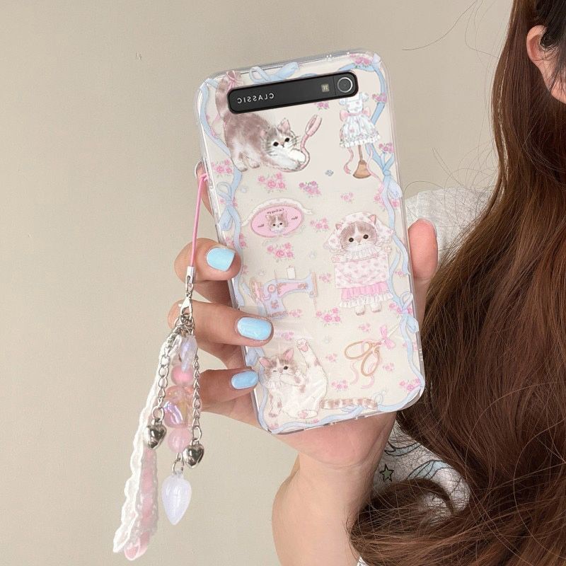 เหมาะสําหรับ Blackberry Q20 เคสโทรศัพท์ Tailor Cat Fresh Bowknot ภาษาอังกฤษ Soft Case รวมทุกอย่างสไตล์นักเรียน 10.22