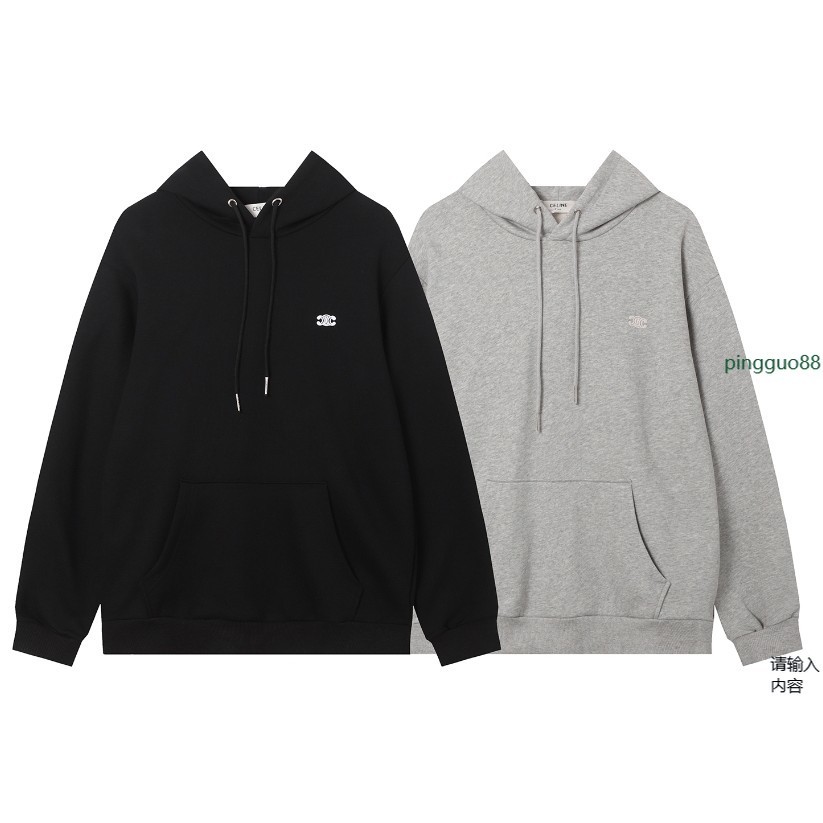 L1n * E ใหม่ปักโลโก้เสื้อกันหนาวหมวกผ้าฝ้าย Unisex