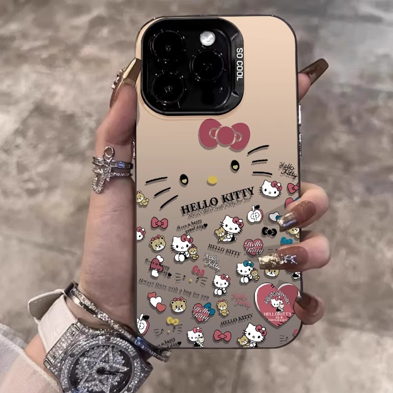 จัดส่งทันที เคสไอโฟน11 12 13 14 15 16 Pro Max Hello Kitty น่ารัก สำหรับสาวๆ Case For iPhone 13PM,16PM,15PM,XS,7+8P