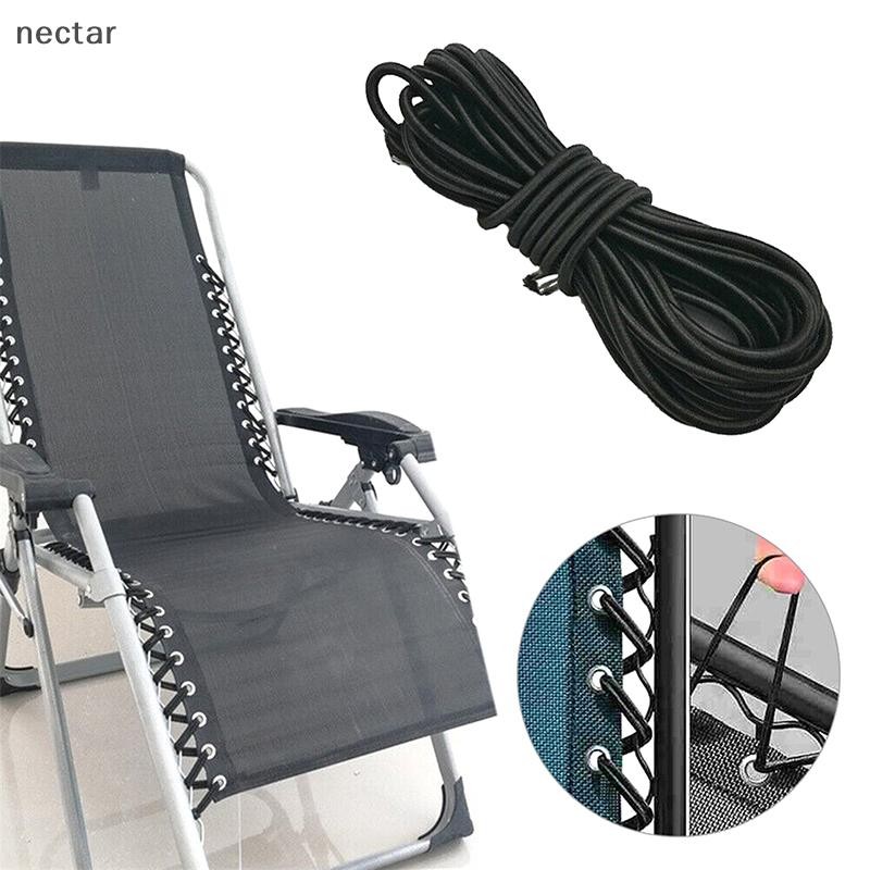 TAR 4 ชิ้นสายยางยืดเก้าอี้พับเสริมเปลี่ยน Bungee เชือก Zero Gravity Recliner Laces Part Home Supplies N