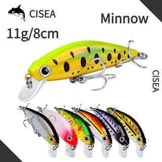 CISEA F8 minnow 11g/8cm เหยื่อจิ๊ก เหยื่อยาง ปลา เหยื่อ lure mino