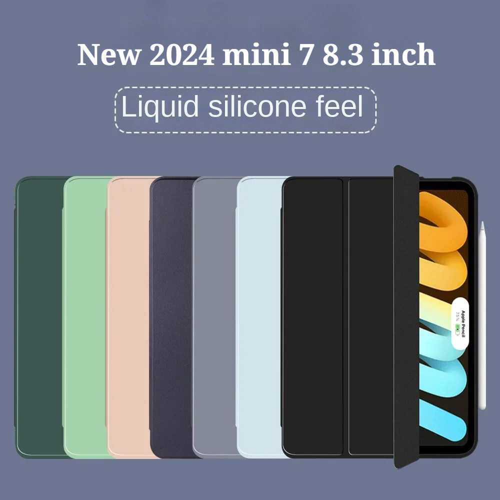 สําหรับipad Mini A17 Pro 8.3 "กรณี 2024 พับสมาร์ทFolioสําหรับIPad Mini 7 A995 Mini 6 A2567 A2568 A25