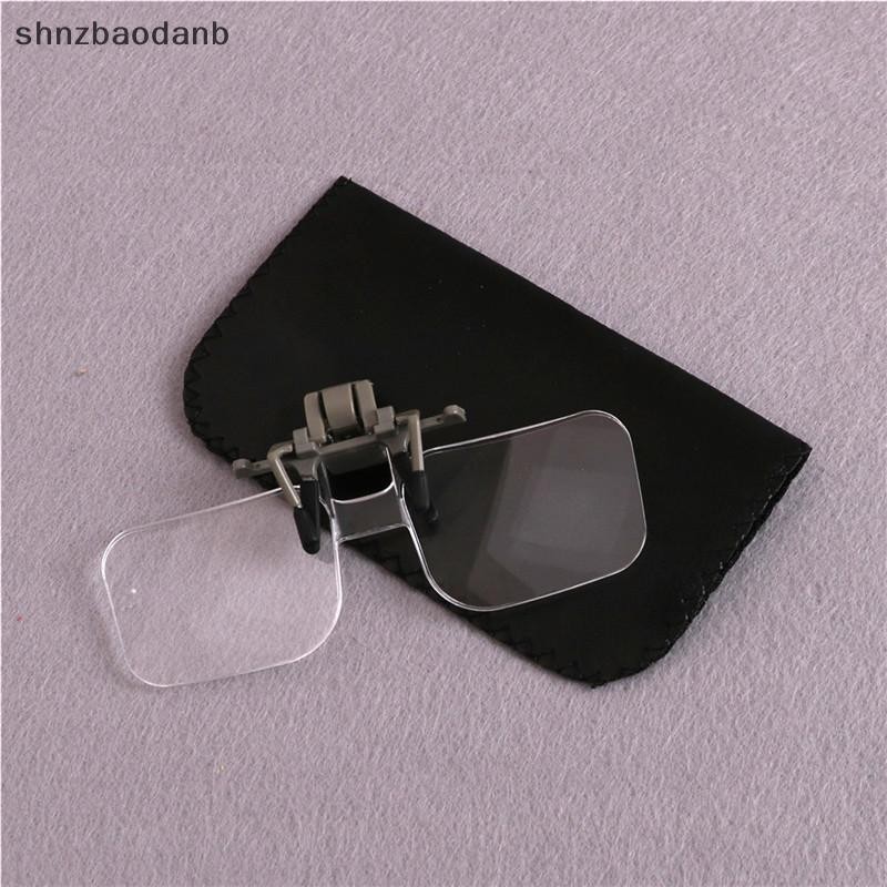 [SHNZFF] แว่นขยายพับ Handfree Clip เลนส์แว่นตาไฮเทคใส Jewellery เครื่องมือซ่อมนาฬิกา YBUI