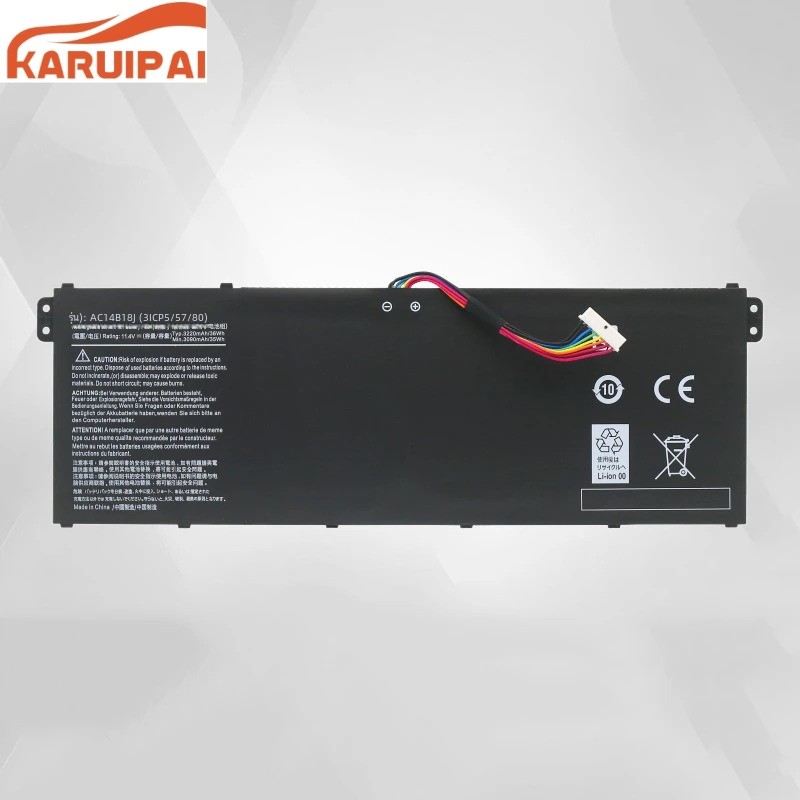 ✿สำหรับ Acer Aspire แล็ปท็อปแบตเตอรี่ AC14B18J AC14B13J E3-111 E3-112M ES1-531 B115-MP EX2519