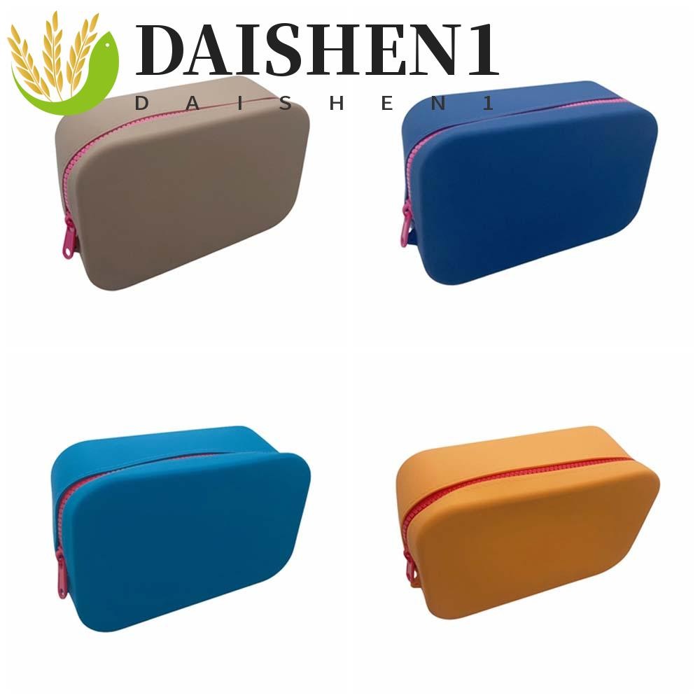 Daishen1 ถุงเก็บซิลิโคน, ID ผู้ถือบัตรเครดิตกระเป๋าซิปซิลิโคนแต่งหน้า, กระเป๋าลิปสติกนุ่มขนาดใหญ่ความจุซิลิโคนกันน้ํากระเป๋าเหรียญเดินทาง
