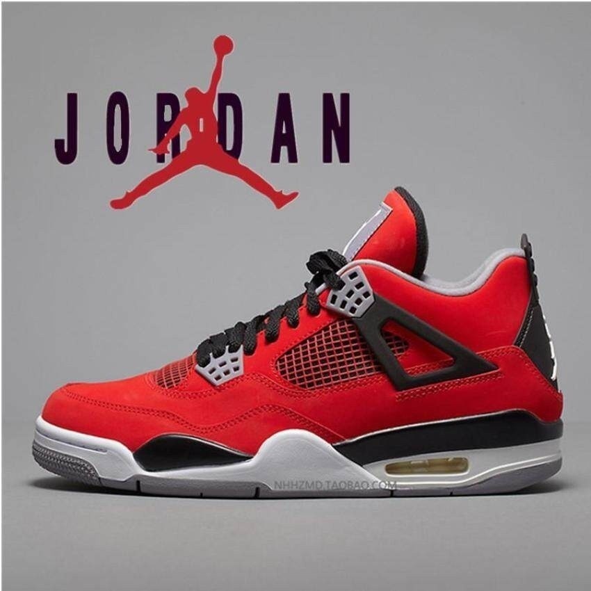 Nike Air Jordan 4 Toro Bravo AJ4 Red Angry Bulls รองเท้าบาสเก็ตบอลผู้ชายผู้หญิงรองเท้าผ้าใบวิ่ง