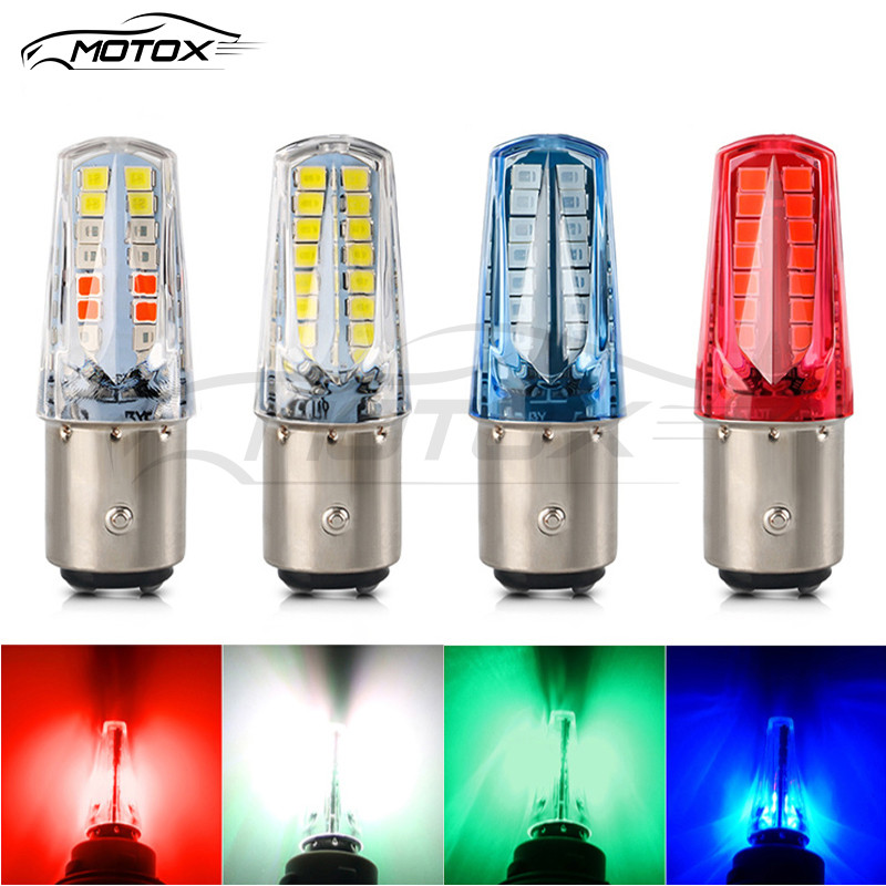 MOTOX LED Brake Light 12V Strobe Flashing Motorcycle Rear Lights 1157 Motorbike Warning Lamp