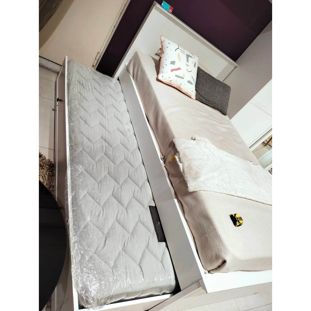 SB Design Square เตียง 3.5 ฟุต รุ่น Moneta สีขาว (124x210x100 ซม.)  แบรนด์ KONCEPT FURNITURE ราคา ถูกที่สุด ดีลบีเคเค แกลเลอรีภาพที่ 8
