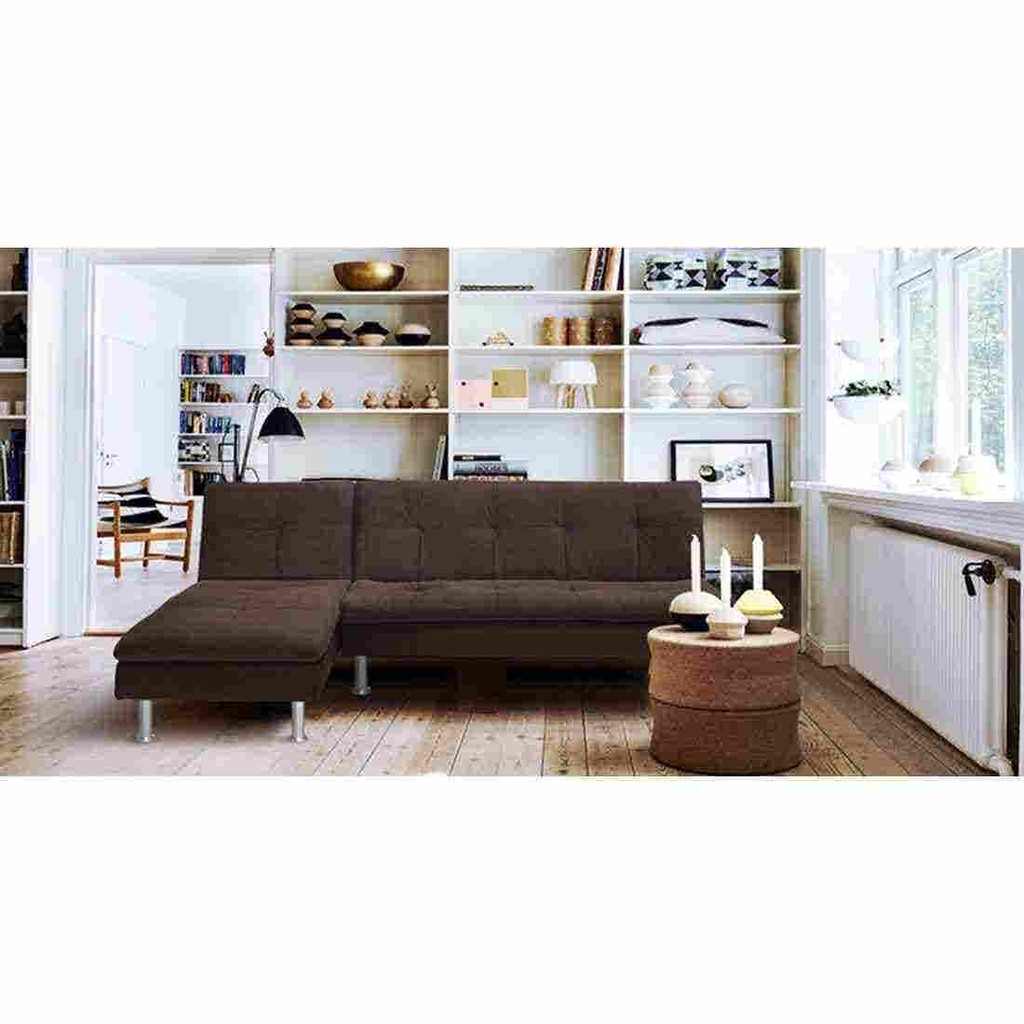 Koncept Furniture โซฟาเข้ามุมสลับด้านได้ซ้าย/ขวา รุ่น Yono สีน้ำตาล (241X145X88 ซม.) แบรนด์ KONCEPT FURNITURE