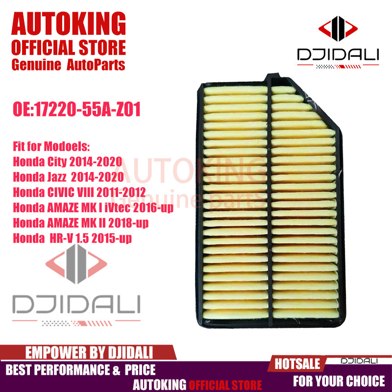 17220-55a-z01 กรองอากาศสําหรับ Honda City 2014-2020 Jazz CIVIC 2011-2012 AMAZE MK 2016-up HR-V 2015-up