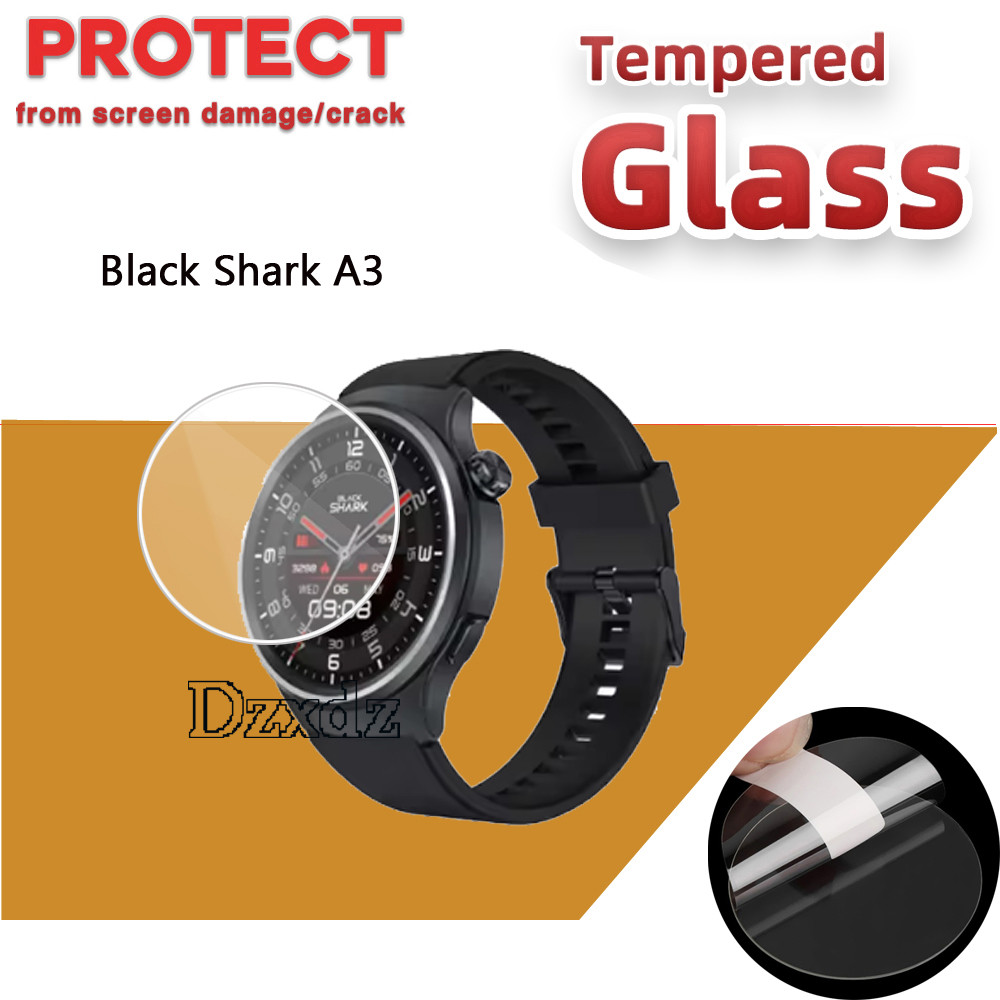 ป้องกันหน้าจอสําหรับ Black Shark A3 GS3 สมาร์ทวอท์ชกระจกนิรภัยป้องกันฟิล์มฝาครอบฟิล์มแก้วแข็ง