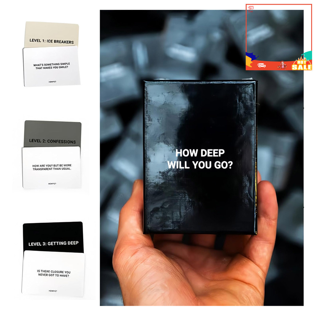 Ye-how Deep Will You Go? คําถามการ์ดเกมเพื่อเชื่อมต่อที่ลึกขึ้นด้วยการ์ดสนทนาที่มีความหมาย 99 ใบสําห