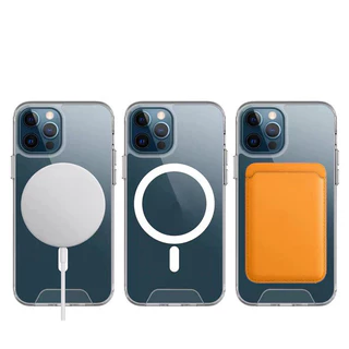 AK เคสกันกระแทกใส เคสแม่เหล็ก ใช้สำหรับ For iPhone 16 11 12 13 14 15 17 Pro Max 15 Plus Wireless charger Magnetic Case