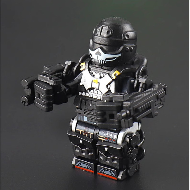 Js201 เกมซีรีส์ Exoskeleton Mecha Crossbones ประกอบบล็อกตัวต่อ Minifigure ของเล่นเพื่อการศึกษา