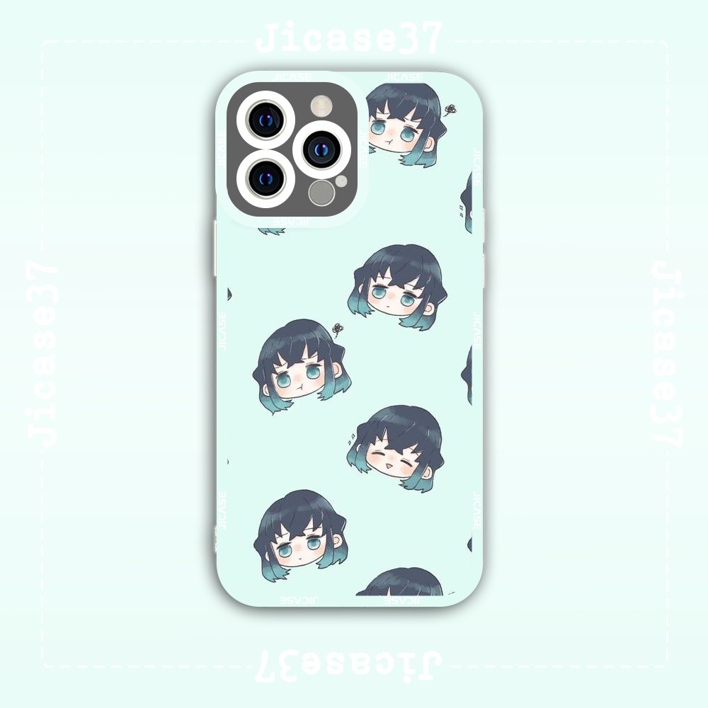เคส iPhone Square Edge Samsung Xiaomi Oppo Anime Kimetsu no yaiba Muichiro Character Demon Slayer Sw